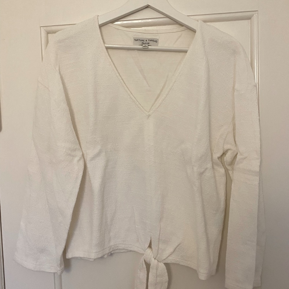 Madewell textured tie in front, size Large